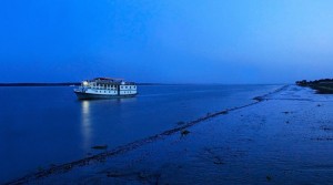 floating boat near kotka beach sundarban