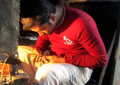 Metal craft worker in Dhamrai Bangladesh