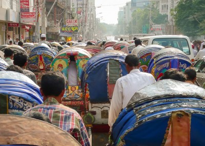 A busy old dhaka road
