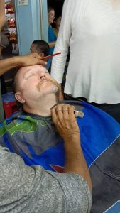 Barber shop experience in the village