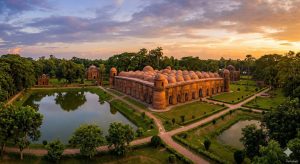 Exterior view of the Sixty Dome Mosque in Bagerhat, a UNESCO World Heritage site in Bangladesh 2026